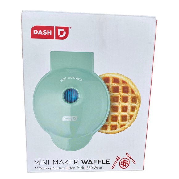 Dash Mint Cute Mini Waffle Maker Kitchen Appliance - Picture 1 of 5